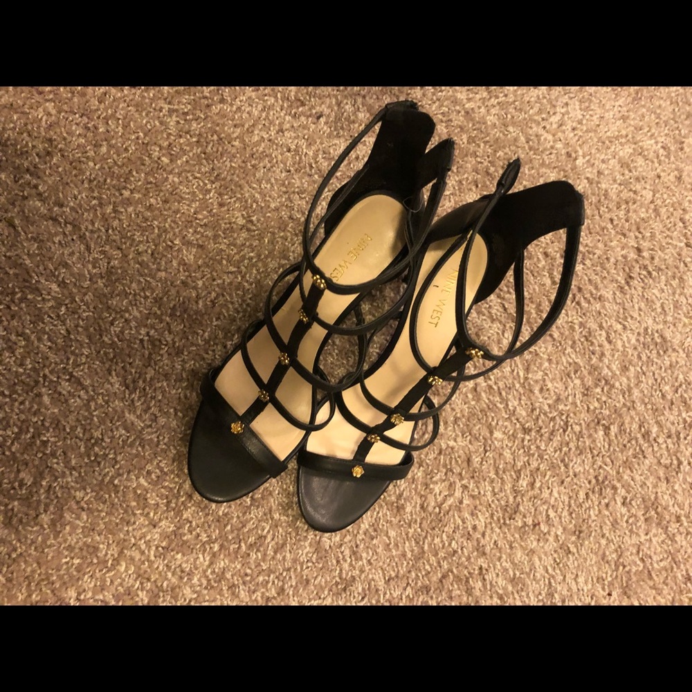 Black nine west heels